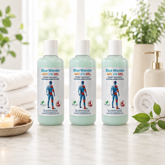 3x Blue Wonder Hot Ice Gel® Dispenser 250ml